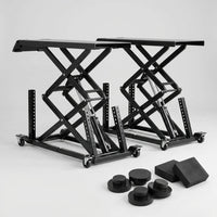 Car Lift, 7,000 LBS Capacity Portable Car Lift, with Extended-Length Plates, 26.8' Max. Height, Heavy-Duty Carbon Steel Truck Lift with 120V Power Unit, Auto Car Jack Lifts for Home Garage Shop — Studio Shot
