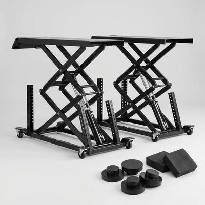 Portable Car Lift Engineered for Heavy-Duty Service, 7000 LB Capacity, 120V Power Unit, Extended Plates