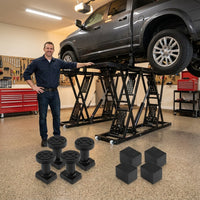 Car Lift, 7,000 LBS Capacity Portable Car Lift, with Extended-Length Plates, 26.8' Max. Height, Heavy-Duty Carbon Steel Truck Lift with 120V Power Unit, Auto Car Jack Lifts for Home Garage Shop — Lifestyle