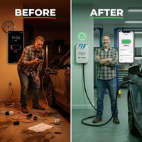 Ultimate Level 2 Fastest 80A / 19.2 Kw Electric Vehicle (EV) Charger, UL Tested and Certified, Metal Case, Indoor/Outdoor Electric Car Fast Charging Station, Hardwired, Cyber, NACS — Before & After